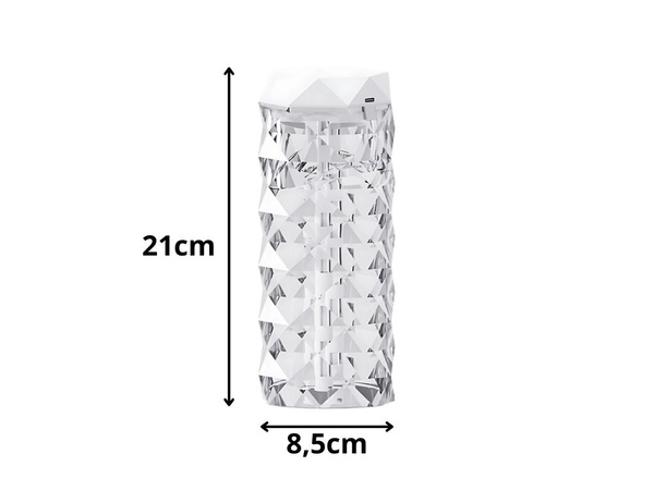 Humidificateur d'air diffuseur d'aromatherapie brume usb rgb cristal