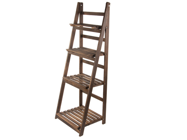 Blumenbeet hochstehender blumentopf aus holz 4-stöckiges bücherregal