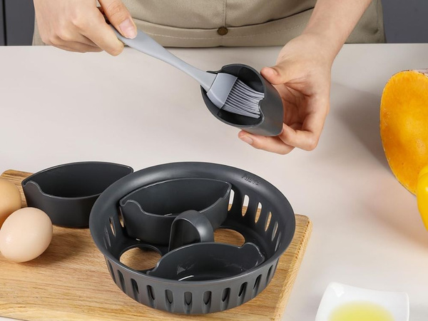 Egg cooking insert for 2-in-1 food processor for 6 eggs basket