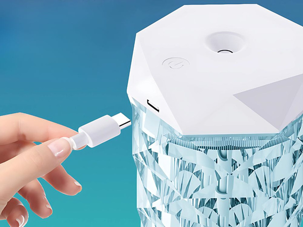 Párásító levegő diffúzor aromaterápiás köd usb rgb kristály