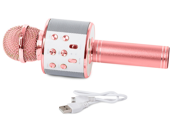 Microfon fără fir bluetooth karaoke difuzor modulator de voce rotund