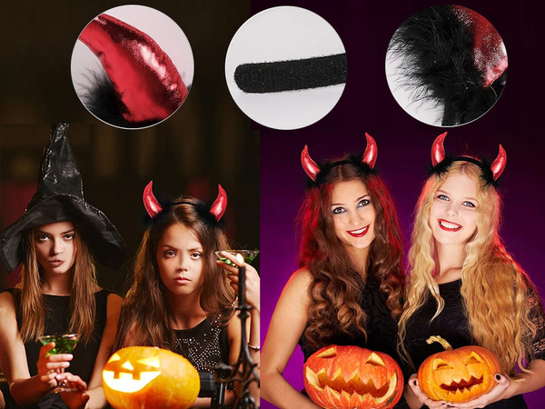 Čelenka diabolské rohy halloween karneval