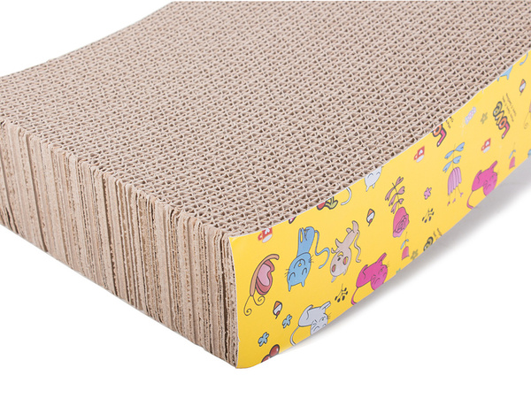 Cardboard cat scratcher horizontal wave catnip
