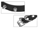 Nietenhalsband öko-leder verstellbar l