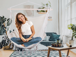 Brazílska hojdacia sieť záhradné závesné kreslo hojdačka boho balkón