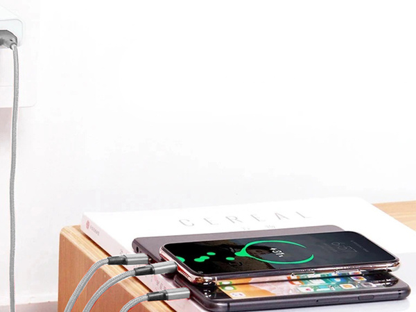 3in1 cablu usb pentru telefon cablu fulger iphone micro usb tip-c 1.2m