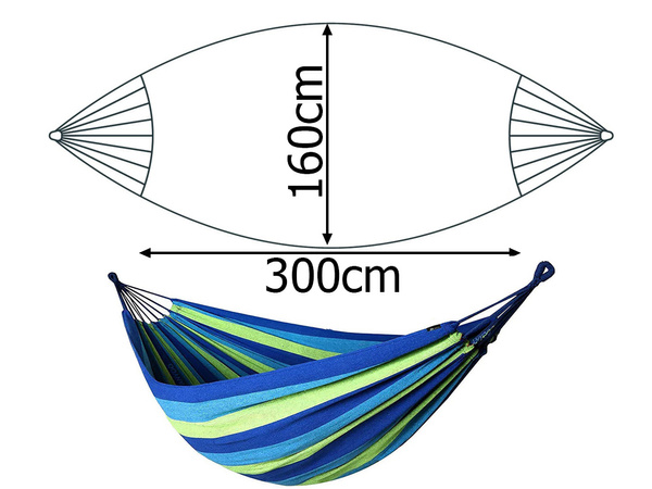 Dārza pakaramais hoammak two-dbag 300x160cm brazilian xxl cover soma