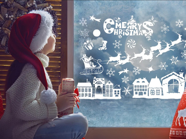 Weihnachten fensteraufkleber weihnachten mickey