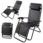 Folding beach chair zero gravity 2in1 touristic chair