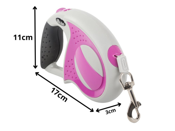 Smycz automatyczna 5m mocna dla psa do 20kg z blokadą wytrzymała długa