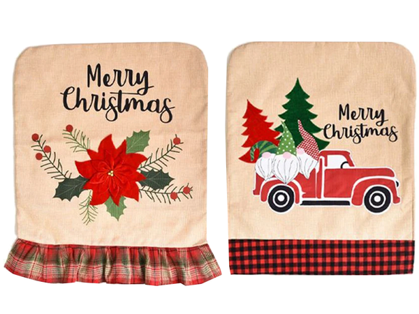 Funda para respaldo de silla decoración navideña decoración navideña