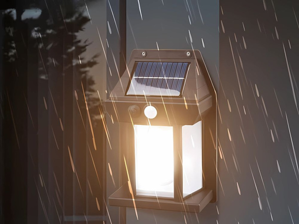 Napelemes lámpa szürkületi mozgásérzékelővel 3 üzemmód vízálló 600lm