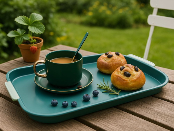 Taca kuchenna do serwowania śniadań napojów ciast deserów plastikowa