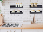 Kitchen wall-hung shelf double hanger