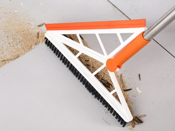 Silicone broom for water and other dirt with stick magic long