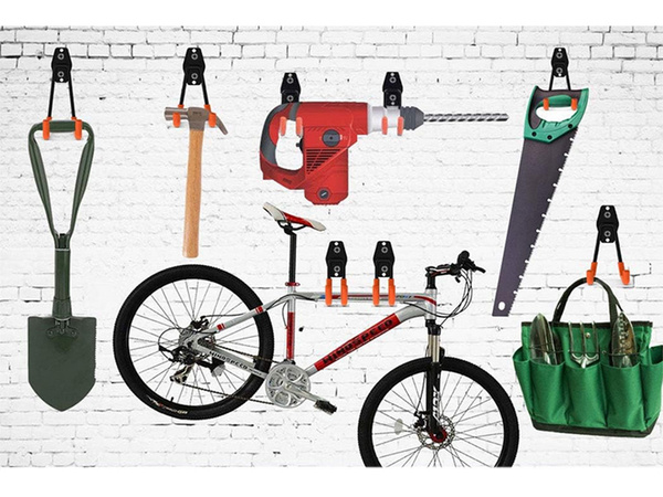 Gancho colgador doble portaherramientas taller bicicleta al garaje