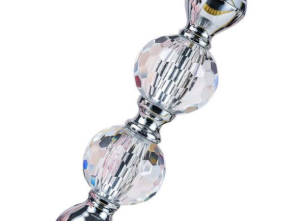 Kerzenhalter glamour metall kristallglas set chrom 3 stück
