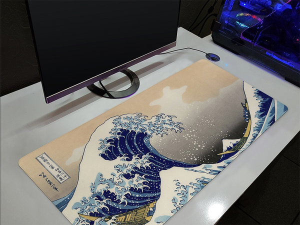 Große tastatur mauspad für büro schreibtisch 90x40 große welle
