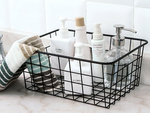 Loft metal metal wire organiser basket for kitchen fruit basket black large