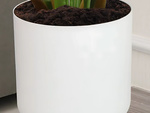 Flowerpot flower pot standing on legs for the house garden standing white