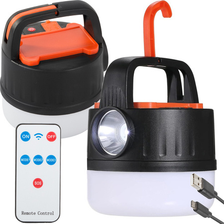 CAMPING CAMPING LUMINA REÎNCĂRCABILĂ A CONDUS USB TURISTIC SEARCHLIGHT CÂRLIG
