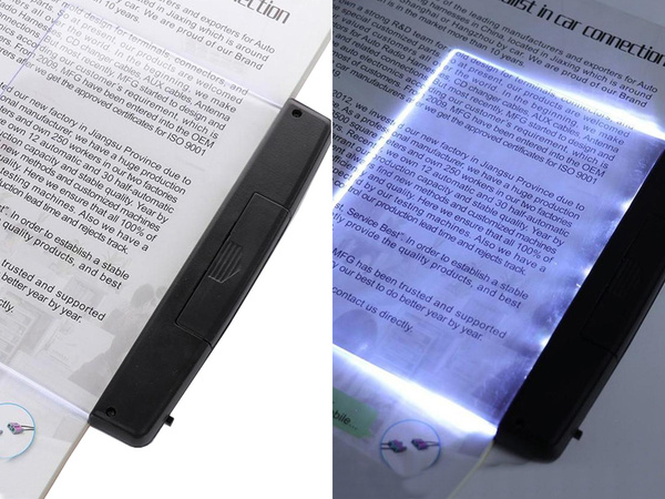 Carte lectură lumină la noapte backlight panou a condus pagina portabil