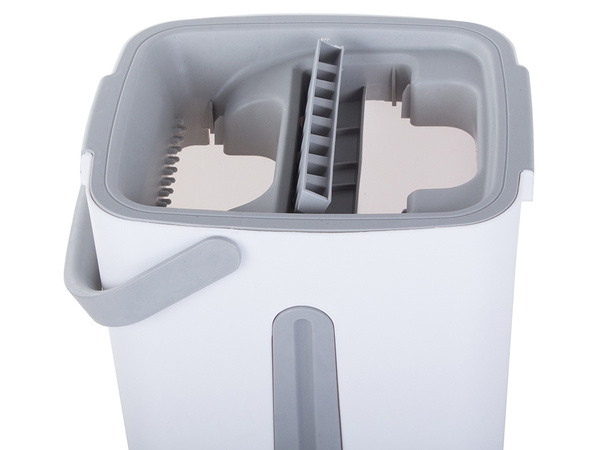 Balai plat rotatif seau d'essorage à deux compartiments