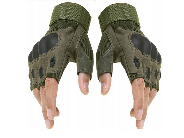 Guantes tácticos sin dedos supervivencia militar xl