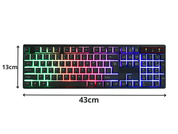 Teclado gaming led retroiluminado