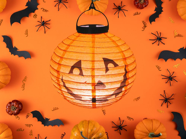 Lanterne citrouille led décoration lumineuse décoration papier halloween