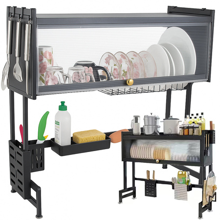 Secador de platos, cubiertos y taleres gran escurridor armario organizador 65 cm