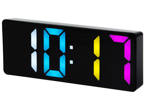 RÉVEIL DIGITAL THERMOMÈTRE ÉLECTRONIQUE ALARME COULEUR DATE SNOOZE