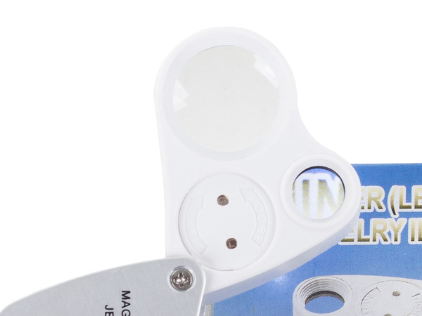 Jeweller's loupe folding 2 led 30x 60x