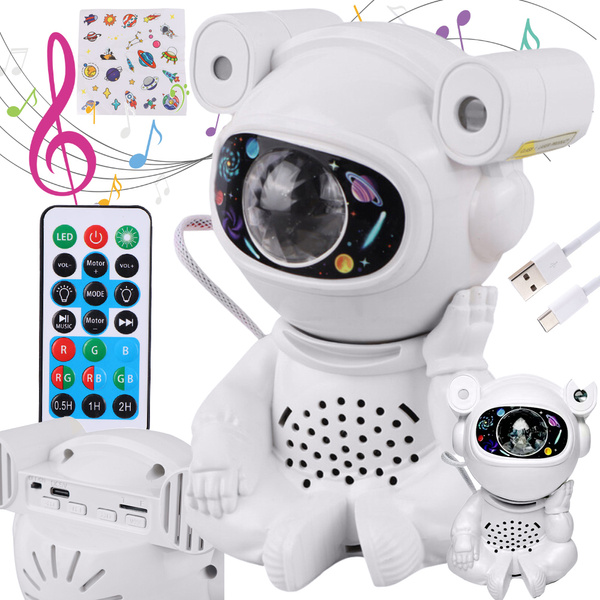 Star projector astronaut night light projector for baby space remote control