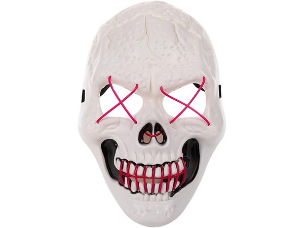 Viedol lebka maska halloween žiariace led strany