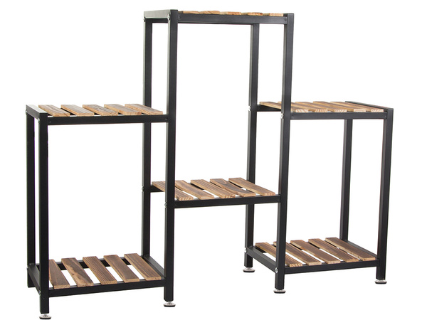 Jardinera alta jardinera de madera estanteria de 3 niveles