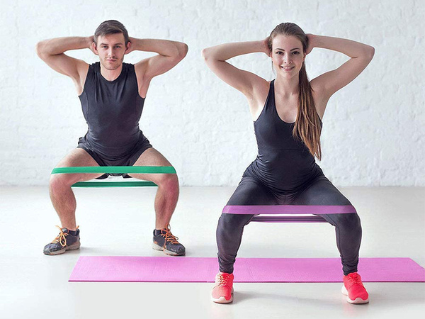 Set of 3 elastic bands for exercise