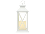 DECORATIVE LED LANTERN WITH ELECTRIC BATTERY-POWERED CANDLE