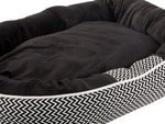 Dog bed soft comfortable fluffy plush bed with cushion