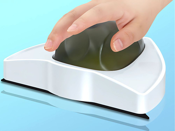 Limpiacristales doble cara magnético fuerte escobilla de goma esponja cordón set