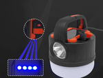 Kempování kempování lampa dobíjecí led usb turistické solární hák