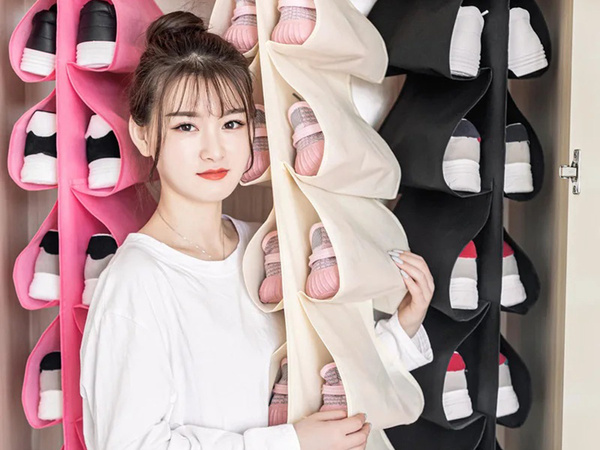 Batų organizatorius spintai kabinti batų stovas 12 porų