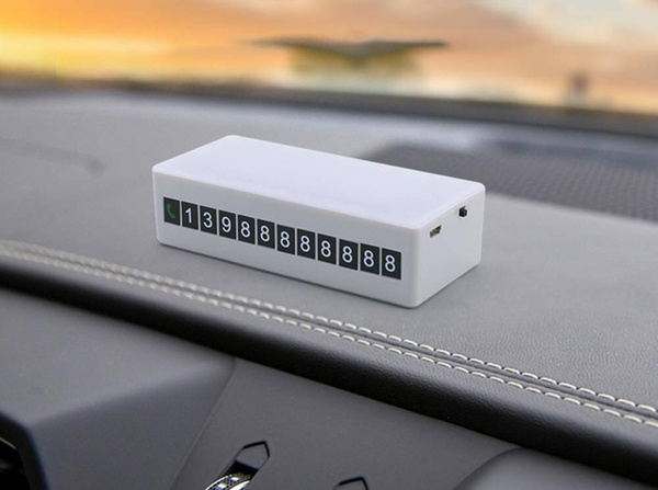 Número de teléfono del aparcamiento temporal imán luminoso