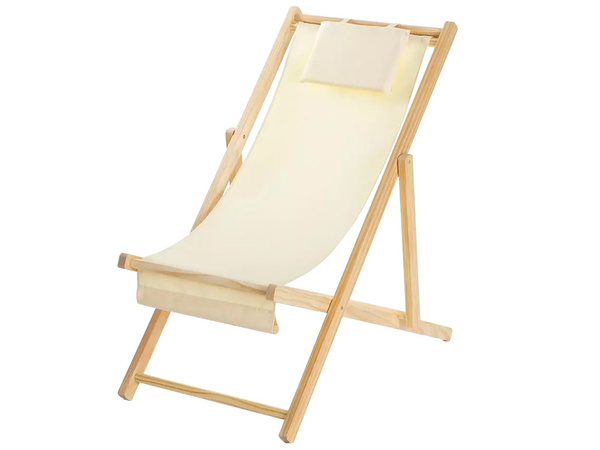 Tumbona de madera sillas de playa jardín plegable cojín silla de playa