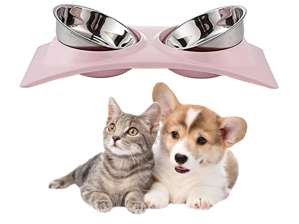 Metallschützen für hunde und katzen 2er set 0,4 l