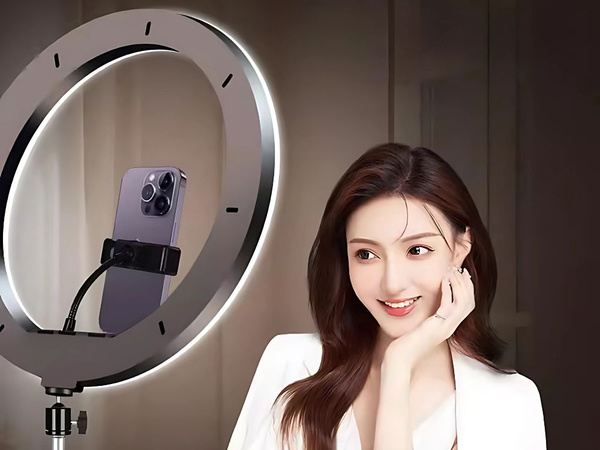 Led ring light + phone holder + tripod 100cm 3 shades