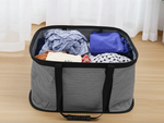 Foldable bag for laundry, clothes, toys, bathroom and laundry room