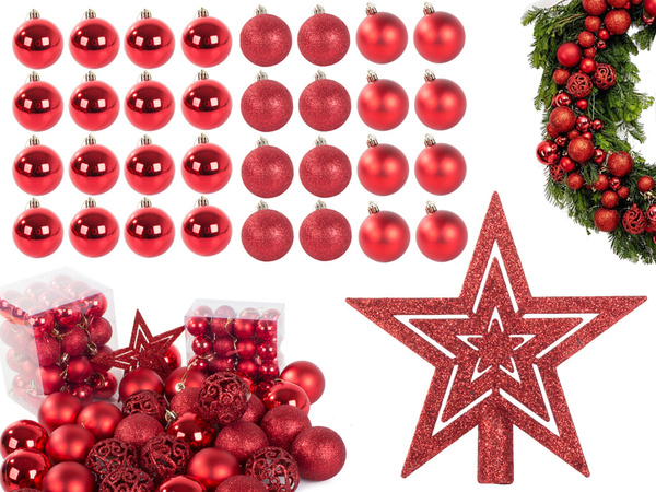 Vrcholy na vianočný stromček 6/4/3 cm kit 100 kusov