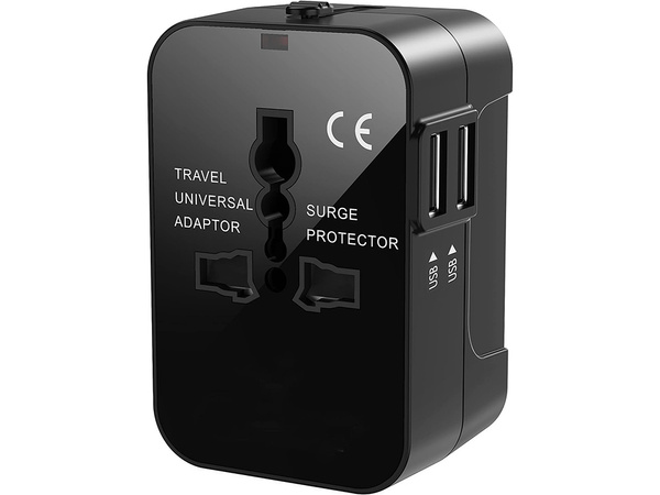 Adaptera socket savienotājs uk usa eu aus universal 2x usb worldwide