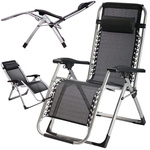 Garden lounger beach folding cushion gravity gravity reinforced